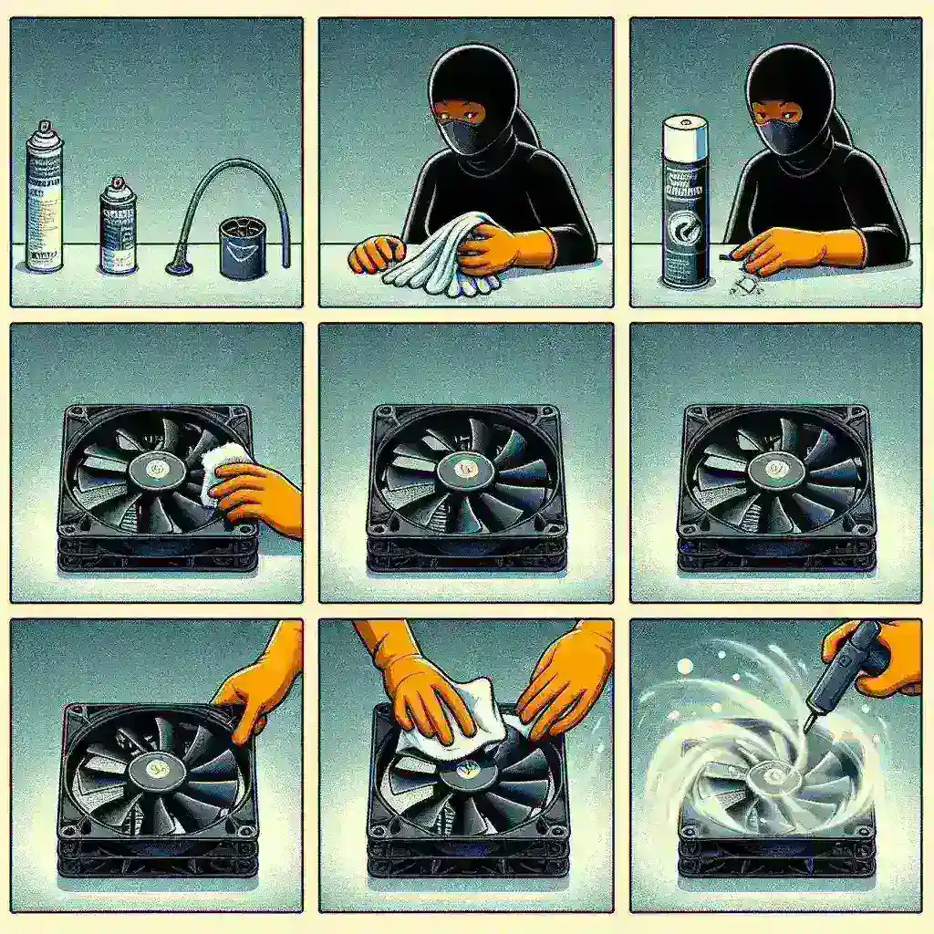 How do I clean computer fans safely?